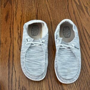 Hey Dude Men's Light Gray Slip-On Loafers